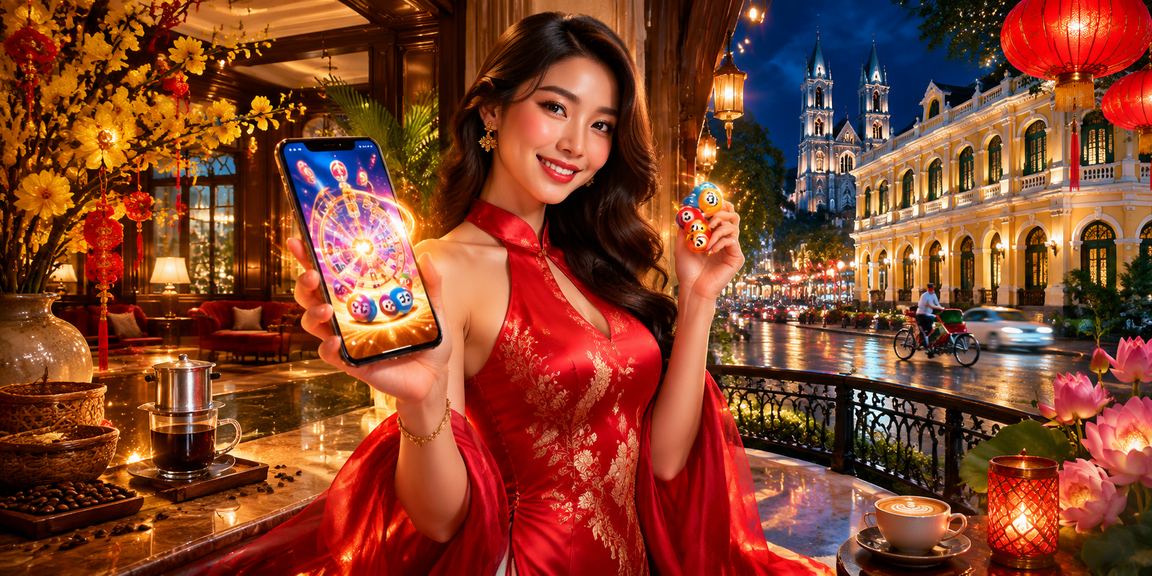 Người dùng Hà Nội xem kết quả xổ số và theo dõi cược trong quán cà phê buổi sáng